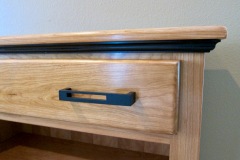 Cherry Bookcase accented by black trim