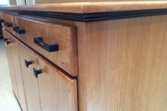 Cherry Credenza with custom black trim